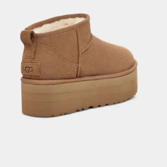 All Gender Classic Ultra Mini Platform UGG boots+chestnut+Sz 10+100% Aut… - Picture 5 of 8